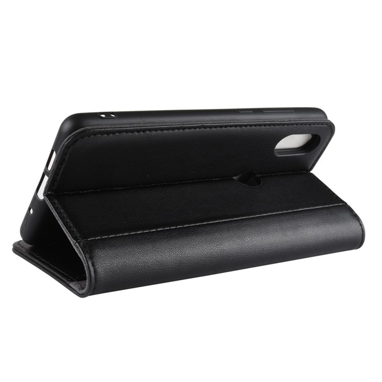 Genuine Split Wallet Leather Protection Flip Stand Mobile Phone Cover for Xiaomi Mi Mix 2s - Black-13