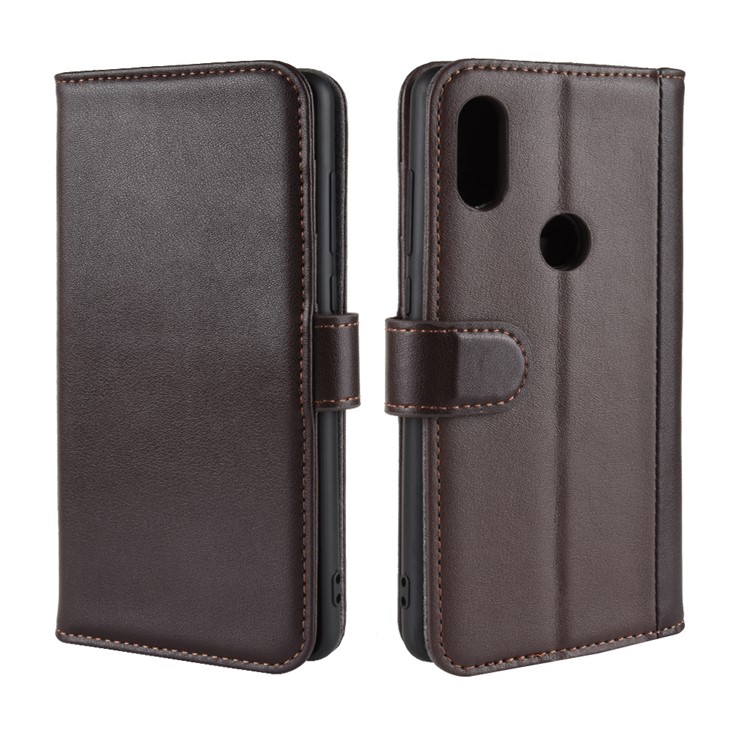 Genuine Split Wallet Leather Protection Flip Stand Case Cover for Xiaomi Mi Mix 2s - Coffee-3