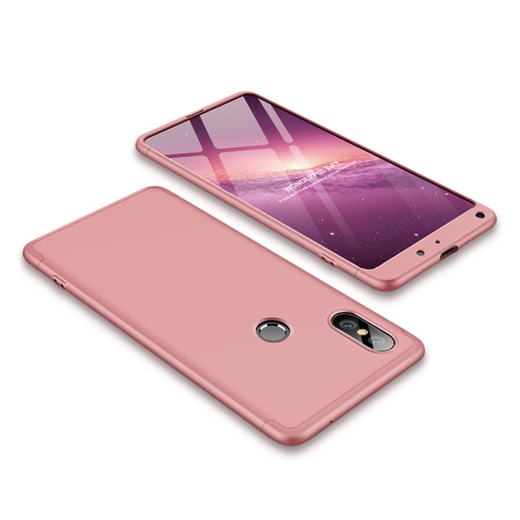 GKK Detachable 3-Piece All-wrapped Matte PC Protector Case for Xiaomi Mi Mix 2s - Rose Gold
