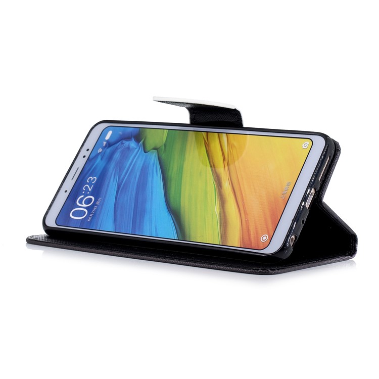 Pattern Printing Stand Wallet Leather Mobile Phone Cover for Xiaomi Mi 6X / Mi A2 - Leaf Pattern-8