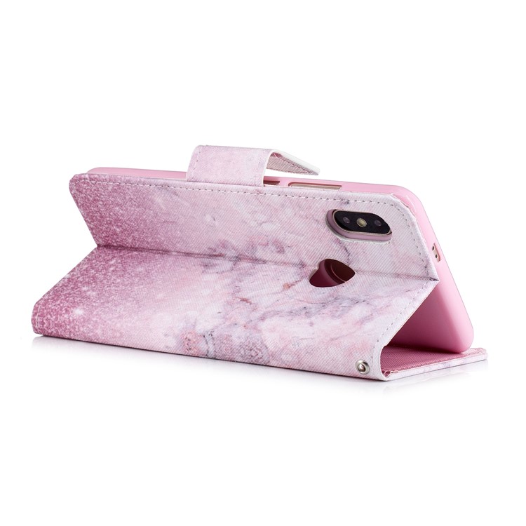 Pattern Printing Card Holder Leather Flip Stand Phone Cover for Xiaomi Mi 6X / Mi A2 - Colorized Pattern-5