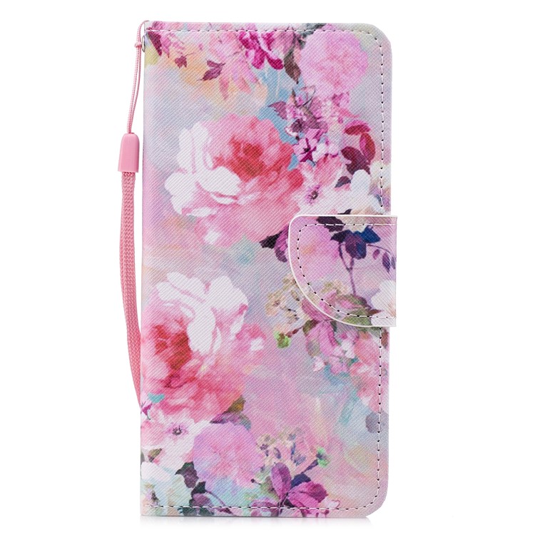 Pattern Printing PU Leather Mobile Cover with Card Slots for Xiaomi Mi 6X / Mi A2 - Vivid Flowers-1