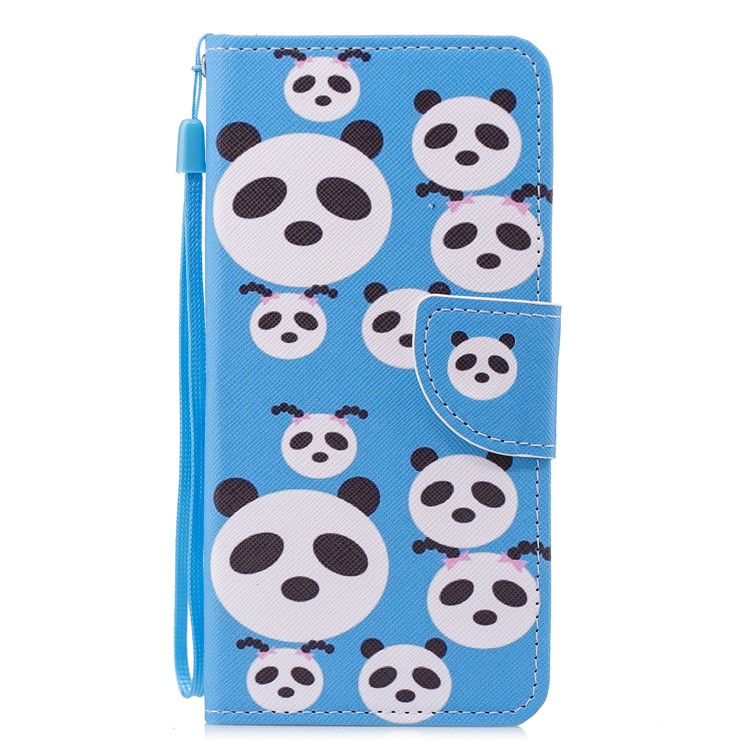 Pattern Printing PU Leather Stand Shell with Card Slots for Xiaomi Mi 6X / Mi A2 - Panda Pattern-1