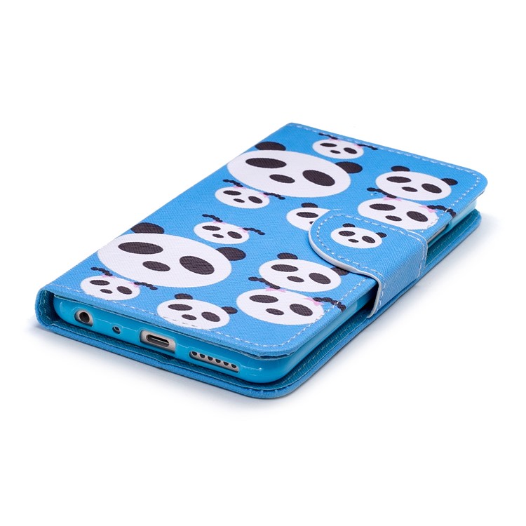 Pattern Printing PU Leather Stand Shell with Card Slots for Xiaomi Mi 6X / Mi A2 - Panda Pattern-3