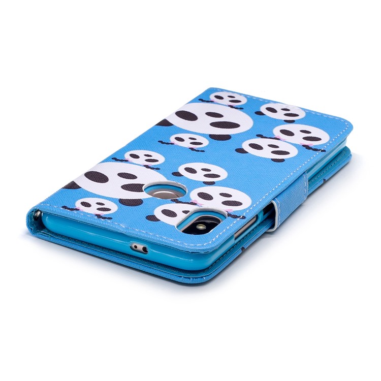 Pattern Printing PU Leather Stand Shell with Card Slots for Xiaomi Mi 6X / Mi A2 - Panda Pattern-4