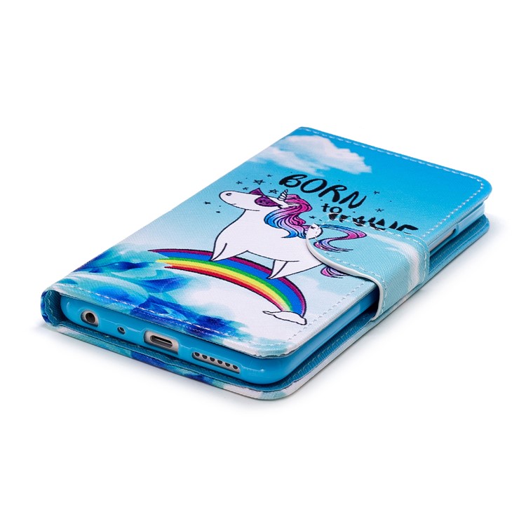 Pattern Printing PU Leather Stand Wallet Mobile Shell for Xiaomi Mi 6X / Mi A2 - Unicorn Pattern-3