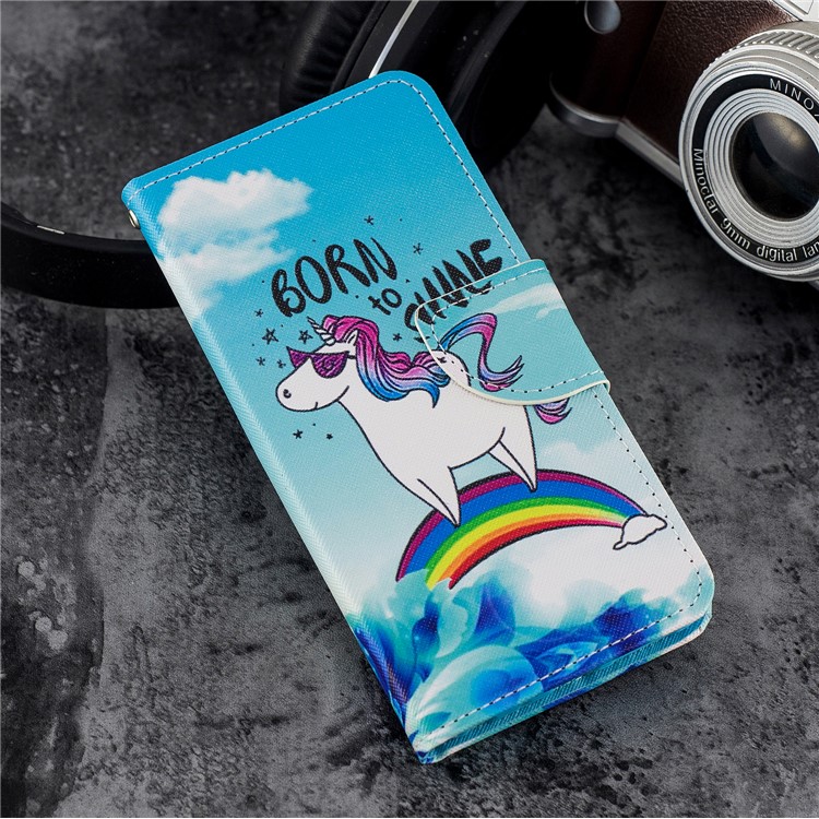 Pattern Printing PU Leather Stand Wallet Mobile Shell for Xiaomi Mi 6X / Mi A2 - Unicorn Pattern-6