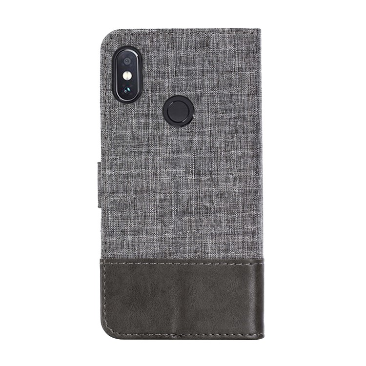 Muxma PU in Pelle in Cuoio Per Tela Spiccing Porta Portafoglio Per Xiaomi Redmi Note 5 Pro (doppia Fotocamera) / Redmi Note 5 (cina) - Grigio-10