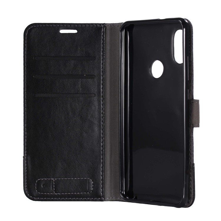 MUXMA PU Leather Canvas Splicing Wallet Stand Cover for Xiaomi Redmi Note 5 Pro (Dual Camera) / Redmi Note 5 (China) - Grey-11