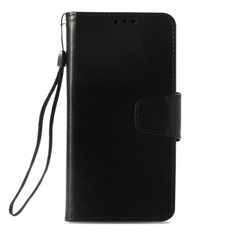 Vintage Oil Buffed Leather Stand Wallet Case for Xiaomi Redmi Note 5 Pro (Dual Camera) / Redmi Note 5 (China) - Black-8