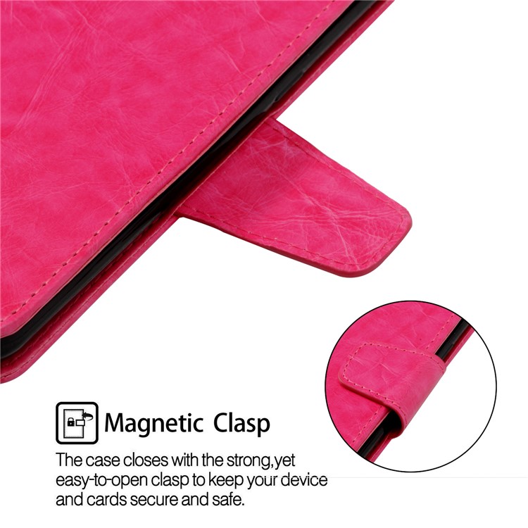 For Xiaomi Redmi Note 5 Pro (Dual Camera) / Redmi Note 5 (China) Vintage Oil Buffed Leather Wallet Stand Cover - Rose-4