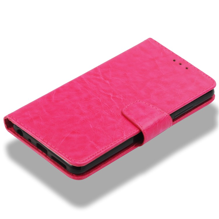 For Xiaomi Redmi Note 5 Pro (Dual Camera) / Redmi Note 5 (China) Vintage Oil Buffed Leather Wallet Stand Cover - Rose-6