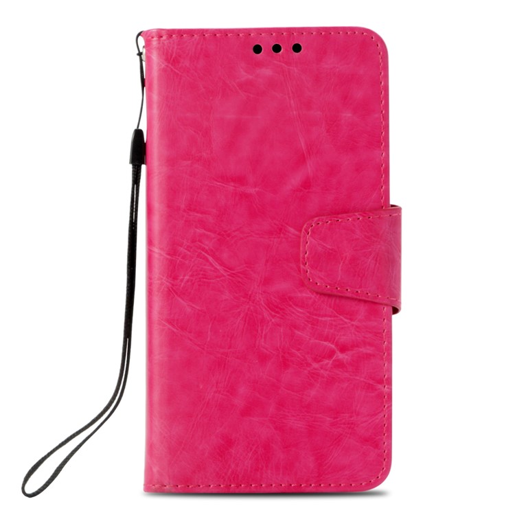 For Xiaomi Redmi Note 5 Pro (Dual Camera) / Redmi Note 5 (China) Vintage Oil Buffed Leather Wallet Stand Cover - Rose-7