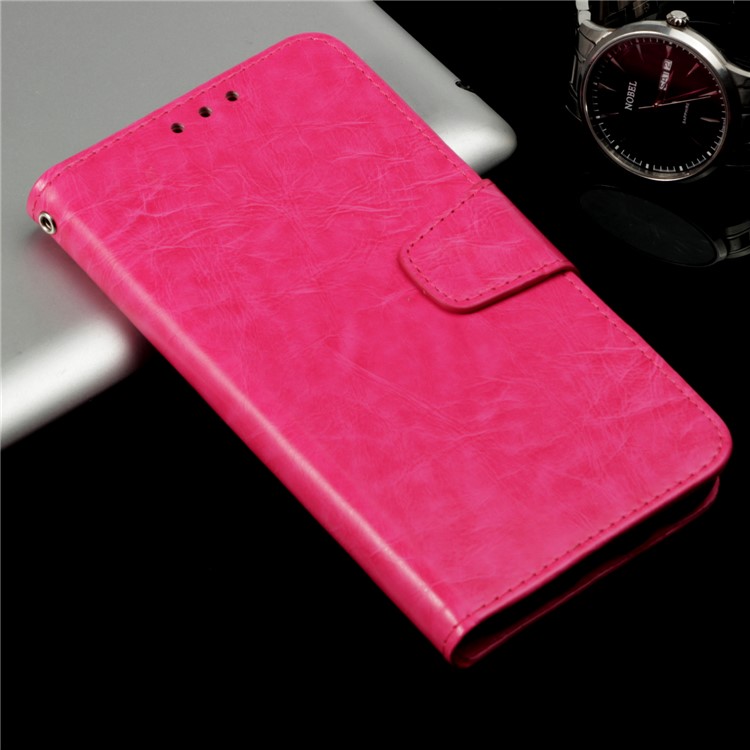 For Xiaomi Redmi Note 5 Pro (Dual Camera) / Redmi Note 5 (China) Vintage Oil Buffed Leather Wallet Stand Cover - Rose-8