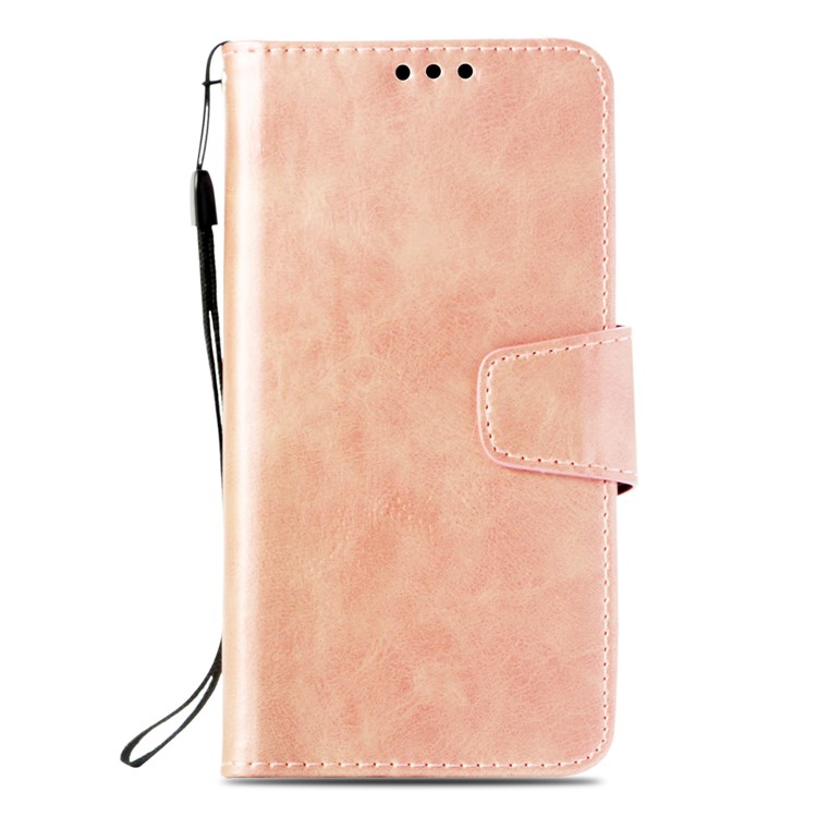 Vintage Oil Buffed Leather Wallet Mobile Cover with Stand for Xiaomi Redmi Note 5 Pro (Dual Camera) / Redmi Note 5 (China) - Rose Gold-2