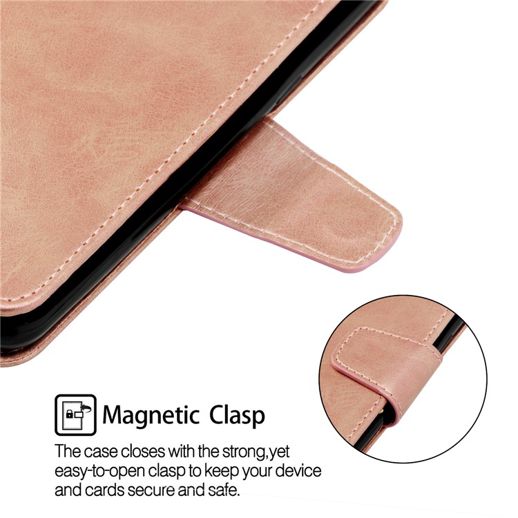 Vintage Oil Buffed Leather Wallet Mobile Cover with Stand for Xiaomi Redmi Note 5 Pro (Dual Camera) / Redmi Note 5 (China) - Rose Gold-5