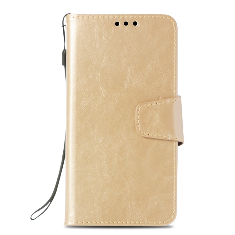 For Xiaomi Redmi Note 5 Pro (Dual Camera) / Redmi Note 5 (China) Vintage Oil Buffed Leather Stand Wallet Protective Folio Case - Gold-2