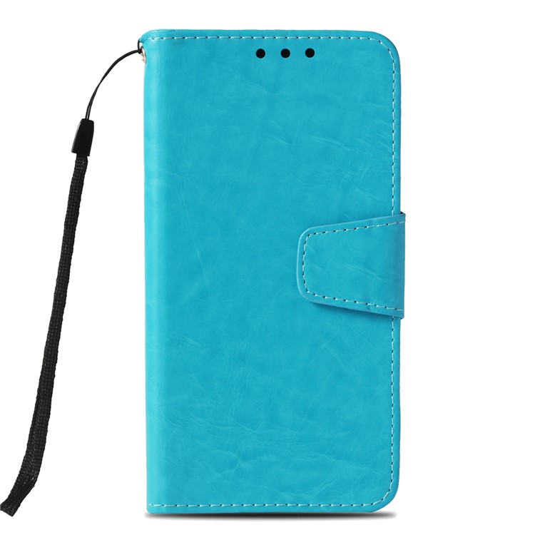 For Xiaomi Redmi Note 5 Pro (Dual Camera) / Redmi Note 5 (China) Vintage Oil Buffed Leather Stand Phone Accessory Case - Blue-2