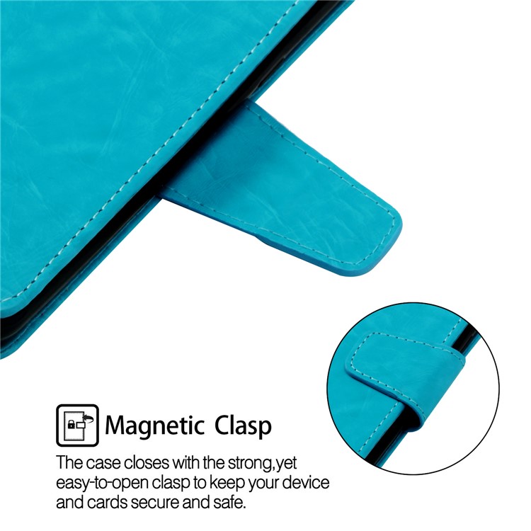 For Xiaomi Redmi Note 5 Pro (Dual Camera) / Redmi Note 5 (China) Vintage Oil Buffed Leather Stand Phone Accessory Case - Blue-5