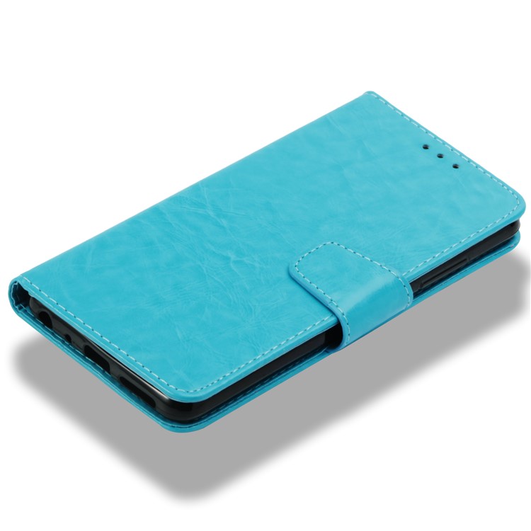 For Xiaomi Redmi Note 5 Pro (Dual Camera) / Redmi Note 5 (China) Vintage Oil Buffed Leather Stand Phone Accessory Case - Blue-8
