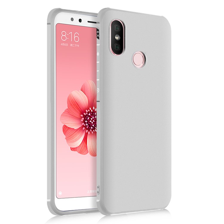 All-wrapped Drop-proof TPU Mobile Phone Case for Xiaomi Mi A2 / Mi 6X - Grey-1