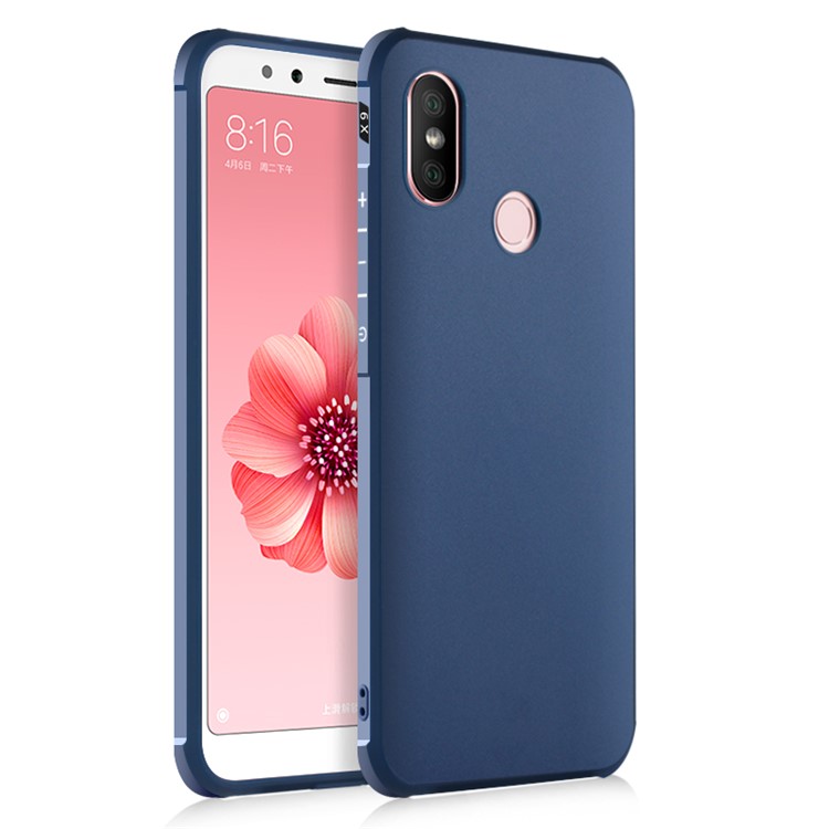 All-wrapped Drop-proof TPU Cell Phone Case for Xiaomi Mi A2 / Mi 6X - Dark Blue-1