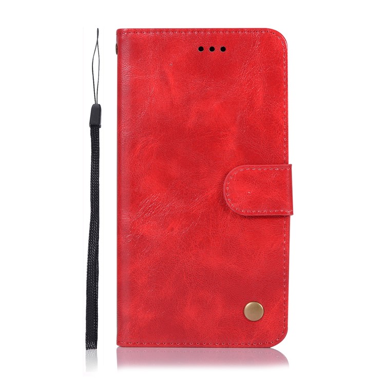 Retro Style PU Leather Folio Flip Cell Phone Shell for Xiaomi Mi A2 / Mi 6X - Red-2