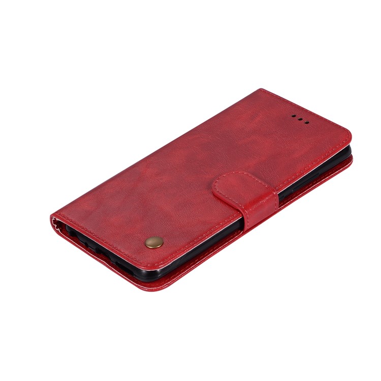 Retro Style PU Leather Folio Flip Cell Phone Shell for Xiaomi Mi A2 / Mi 6X - Red-7