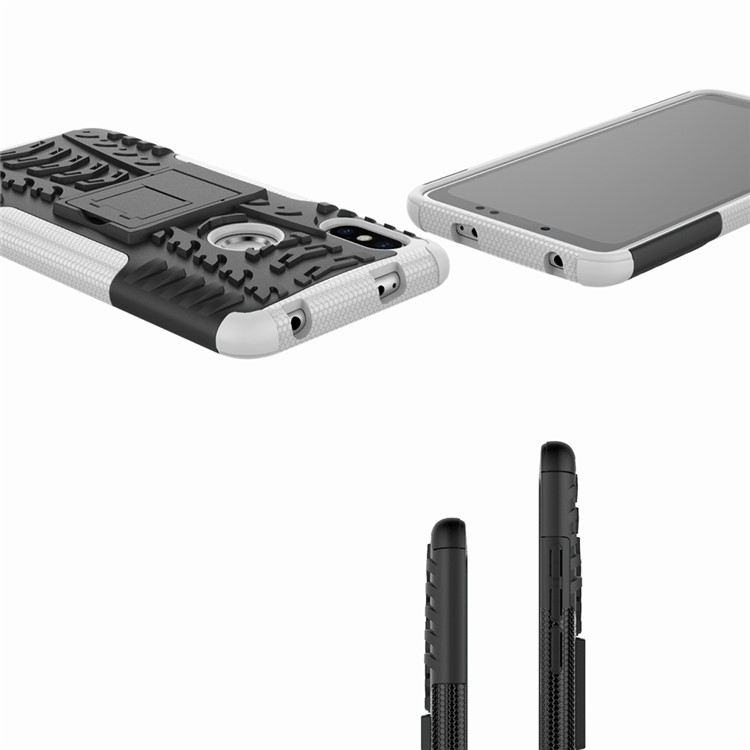 Tire Pattern Kickstand PC + TPU Hybrid Case for Xiaomi Redmi S2 / Y2 - White-3