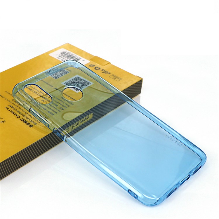 MOFI Yin Series Ultra Thin Clear Soft TPU Phone Casing for Xiaomi Mi 8 (6.21-inch) - Blue