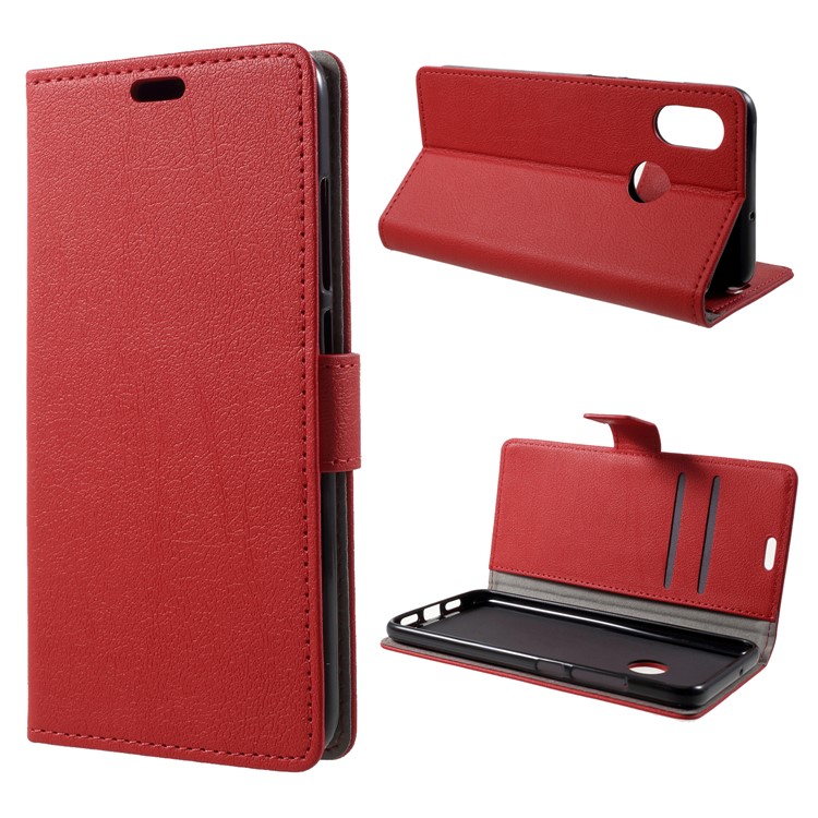 Wallet Stand Magnetic Flip Leather Phone Case for Xiaomi Mi 8 (6.21-inch) - Black-1