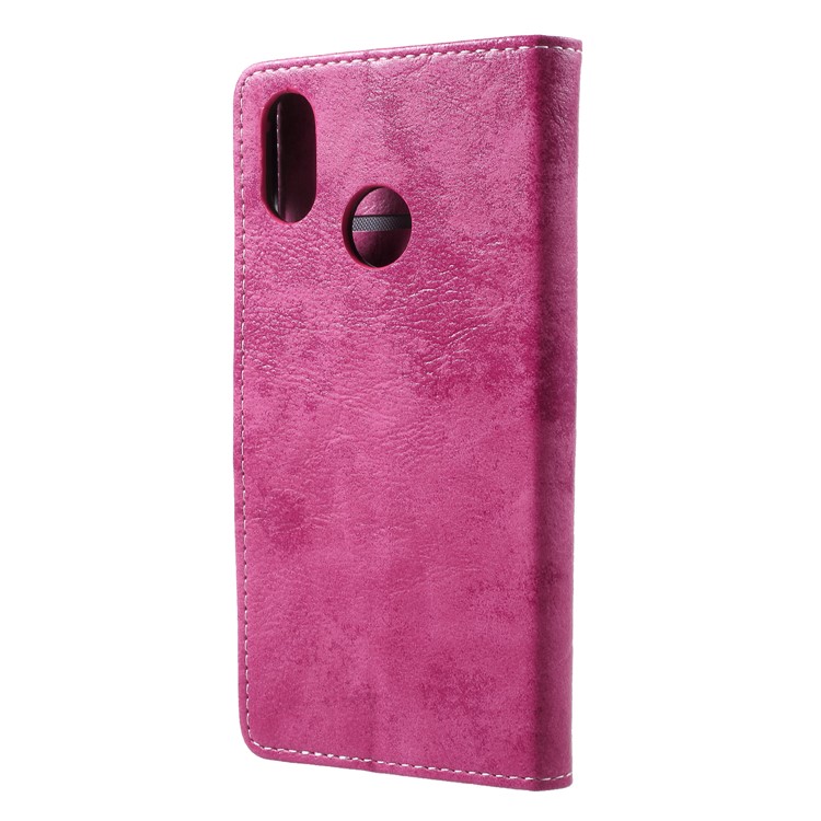 Vintage Style Leather Wallet Stand Case for Xiaomi Mi 8 (6.21-inch) - Rose-2