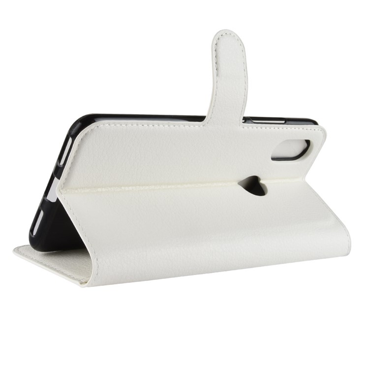 Litchi Skin Wallet Leather Stand Cover for Xiaomi Redmi S2 / Y2 - White-5