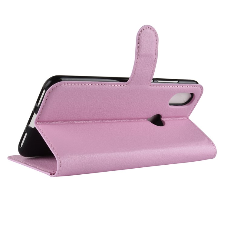 Litchi Skin Magnetic Leather Stand Case for Xiaomi Redmi S2 / Y2 - Pink-5