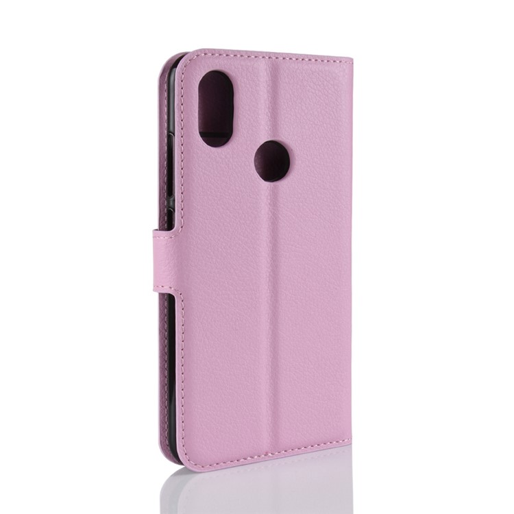 Litchi Skin Magnetic Leather Stand Case for Xiaomi Redmi S2 / Y2 - Pink-6