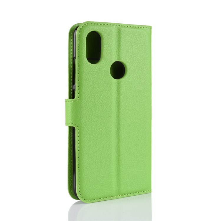 Litchi Skin Magnetic Leather Stand Cover for Xiaomi Redmi S2 / Y2 - Green-6
