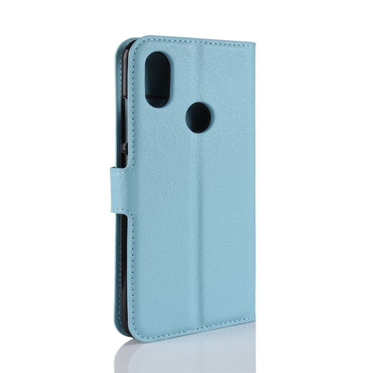 Litchi Skin Leather Stand Case with Card Slots for Xiaomi Redmi S2 / Y2 - Baby Blue-6