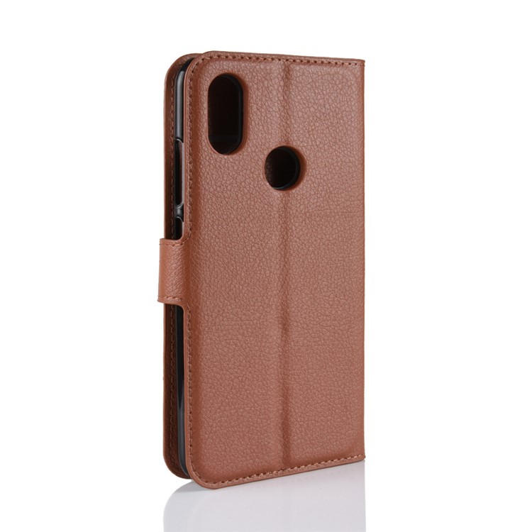 Litchi Skin Wallet Leather Mobile Phone Case for Xiaomi Redmi S2 / Y2 - Brown-6