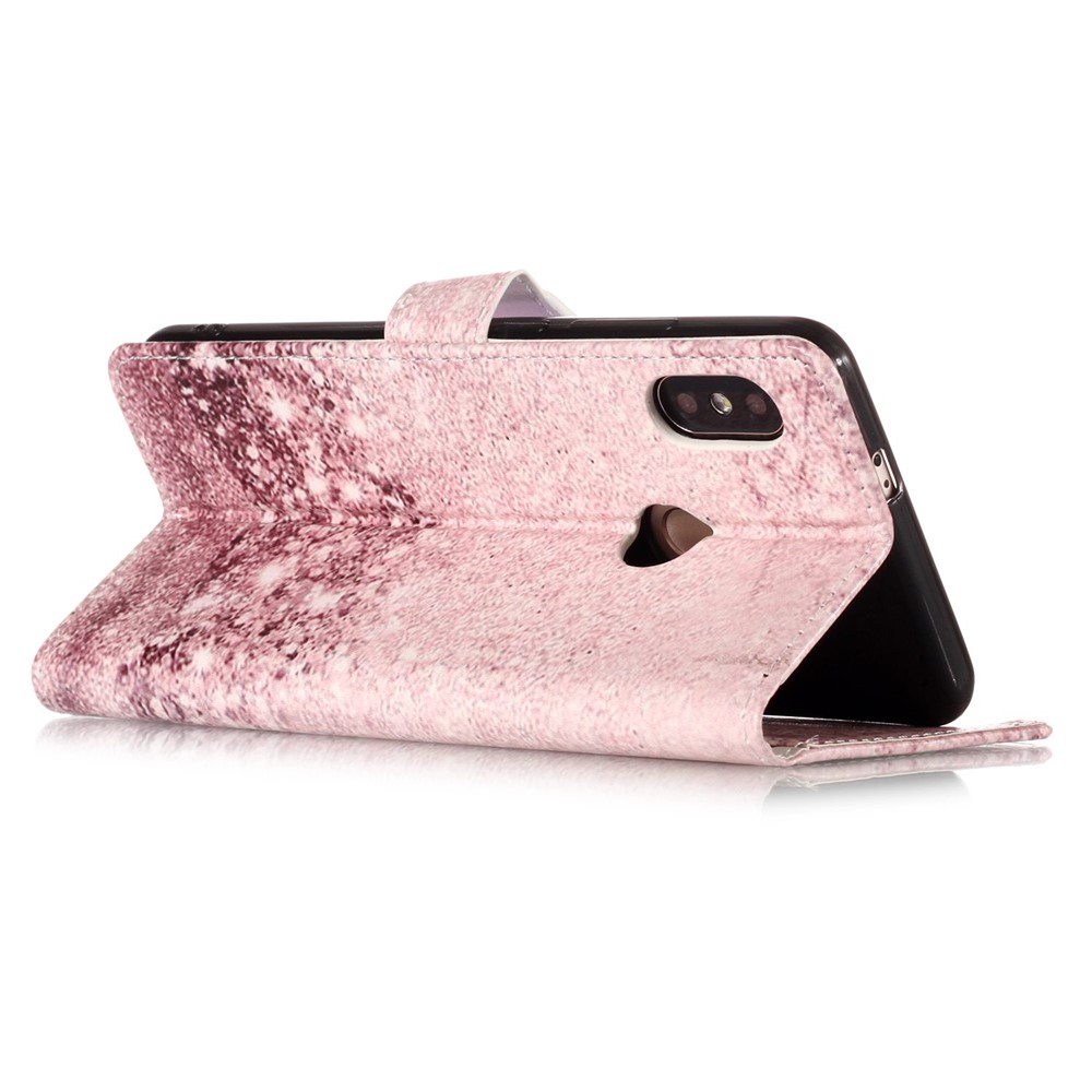 Pattern Printing Wallet Stand Leather Case for Xiaomi Redmi Note 5 Pro (Dual Camera) / Redmi Note 5 (China) - Glittery Sequins-4