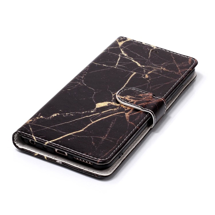 Pattern Printing Wallet Stand Leather Flip Cover for Xiaomi Redmi Note 5 Pro (Dual Camera) / Redmi Note 5 (China) - Black Marble-7