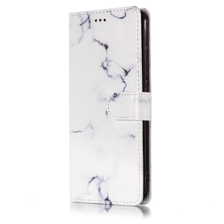 Pattern Printing Wallet Stand Leather Case Shell for Xiaomi Redmi Note 5 Pro (Dual Camera) / Redmi Note 5 (China) - White Marble-13