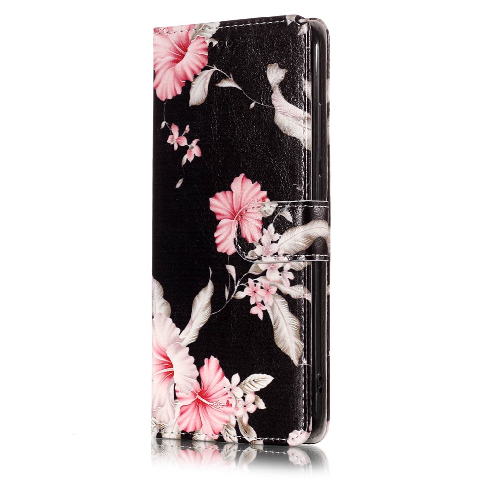 Modèle D'impression Portefeuille Support de Téléphone en Cuir Pour Xiaomi Redmi Note 5 Pro (double Caméra) / Redmi Note 5 (chine) - Belles Fleurs