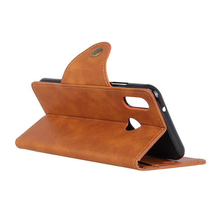 PU Leather Wallet Stand Mobile Case Cover for Xiaomi Mi 8 (6.21-inch) - Brown-8