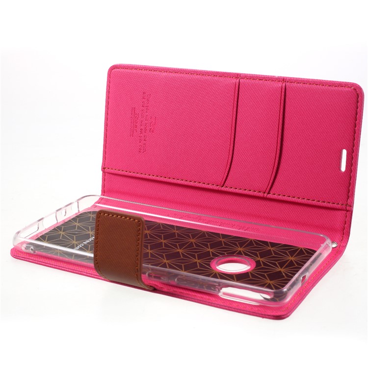 ROAR Twill Leather Wallet Stand Cover for Xiaomi Redmi Note 5 (12MP Rear Camera) / Redmi 5 Plus (China) - Rose-5