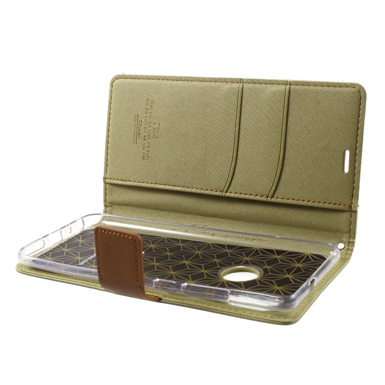 ROAR Twill Leather Wallet Stand Shell for Xiaomi Redmi Note 5 (12MP Rear Camera) / Redmi 5 Plus (China) - Khaki-5