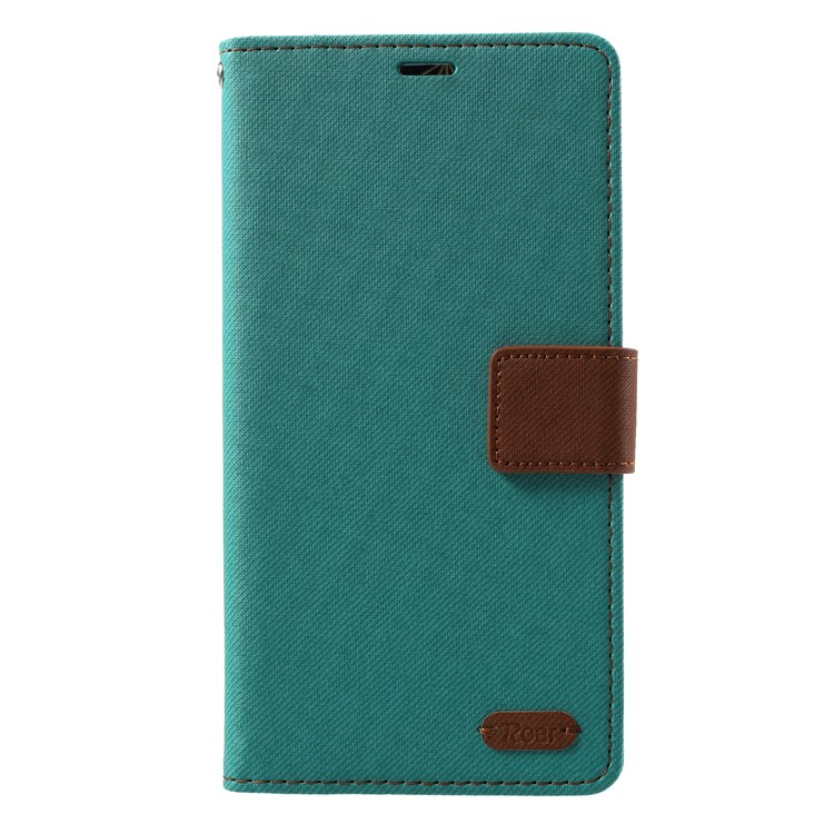 ROAR Twill Leather Wallet Stand Casing for Xiaomi Redmi Note 5 (12MP Rear Camera) / Redmi 5 Plus (China) - Green-1