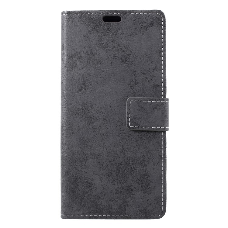 Vintage Style Leather Stand Wallet Casing Accessory for Xiaomi Redmi S2 - Grey-2