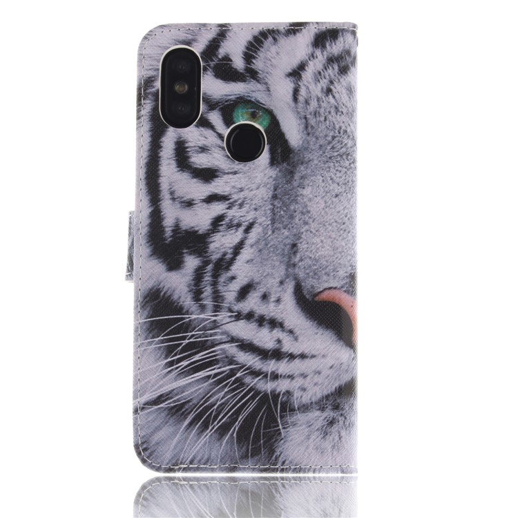 Pattern Printing Wallet Leather Case with Stand for Xiaomi Mi A2 / Mi 6X - Tiger-3