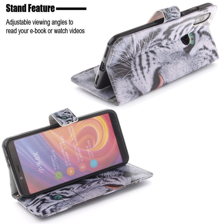 Pattern Printing Wallet Leather Case with Stand for Xiaomi Mi A2 / Mi 6X - Tiger-5