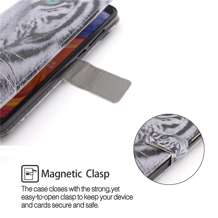 Pattern Printing Wallet Leather Case with Stand for Xiaomi Mi A2 / Mi 6X - Tiger-6